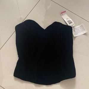 Black velvet corset